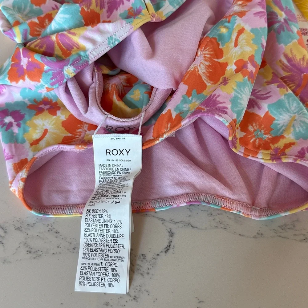 ROXY Girls Floraya One Piece Floral Swimsuit Size 16 NWT